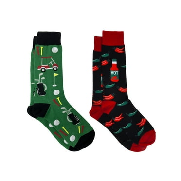 Hot Sauce Sock It To Me Pepper Men's Funky Dress Crew Socks Hot Sauce Sock It To Me Pepper Men's Funky Dress Crew Socks